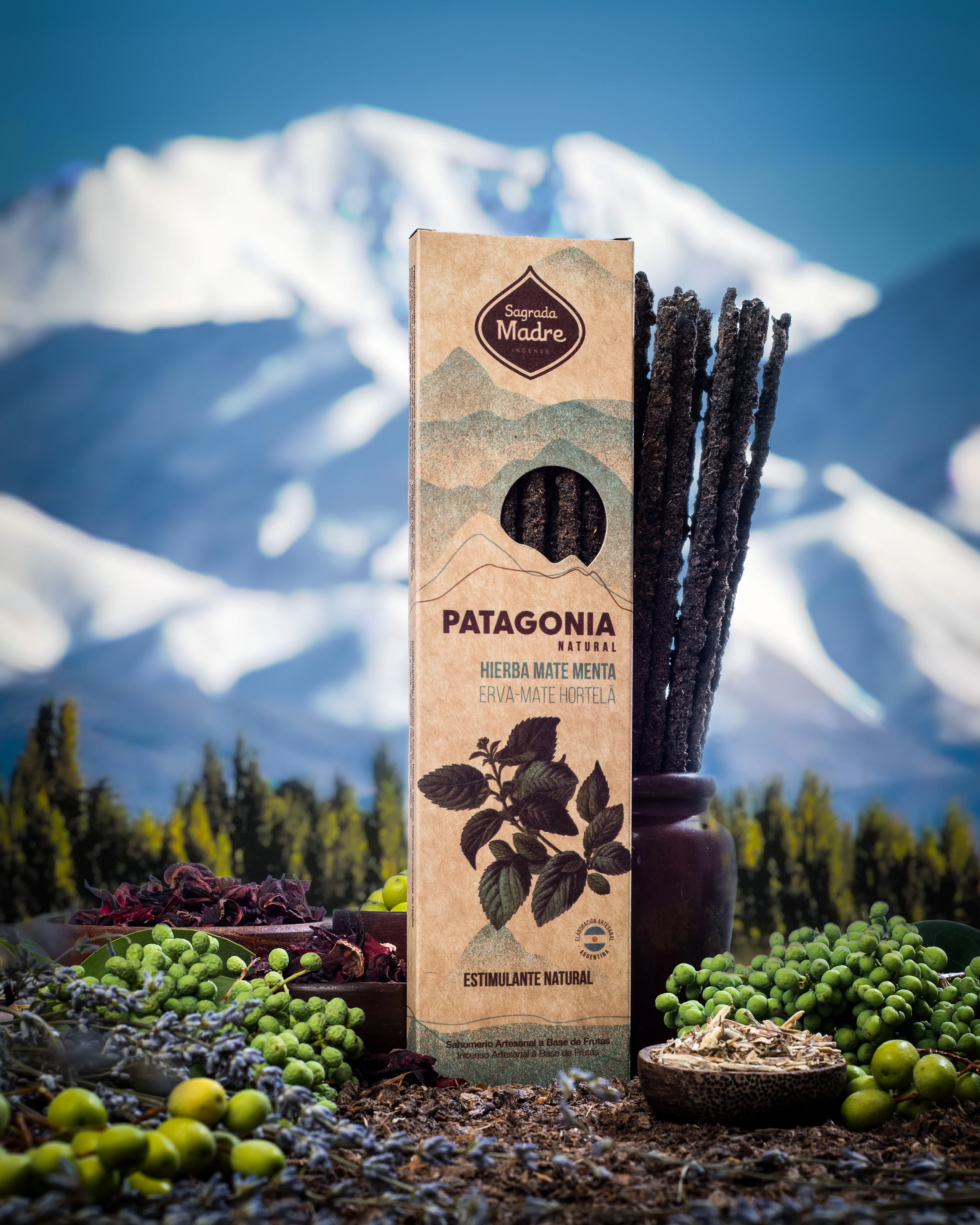 Vonné tyčinky Sagrada Madre Patagonia - Yerba Maté a Mäta