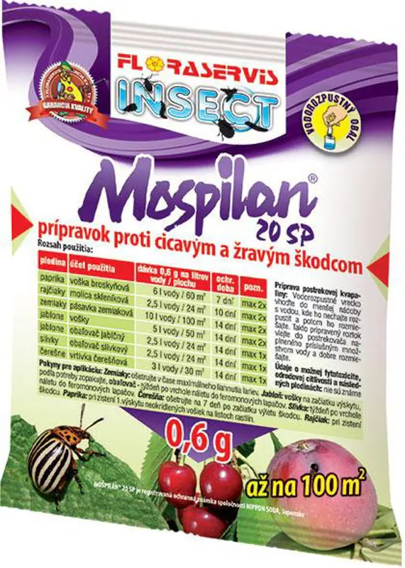 Mospilan 20 SP proti škodcom 