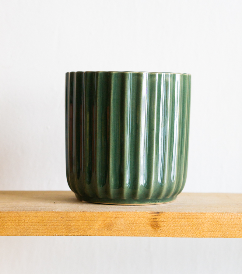 Keramický kvetináč Akant (Zelený)